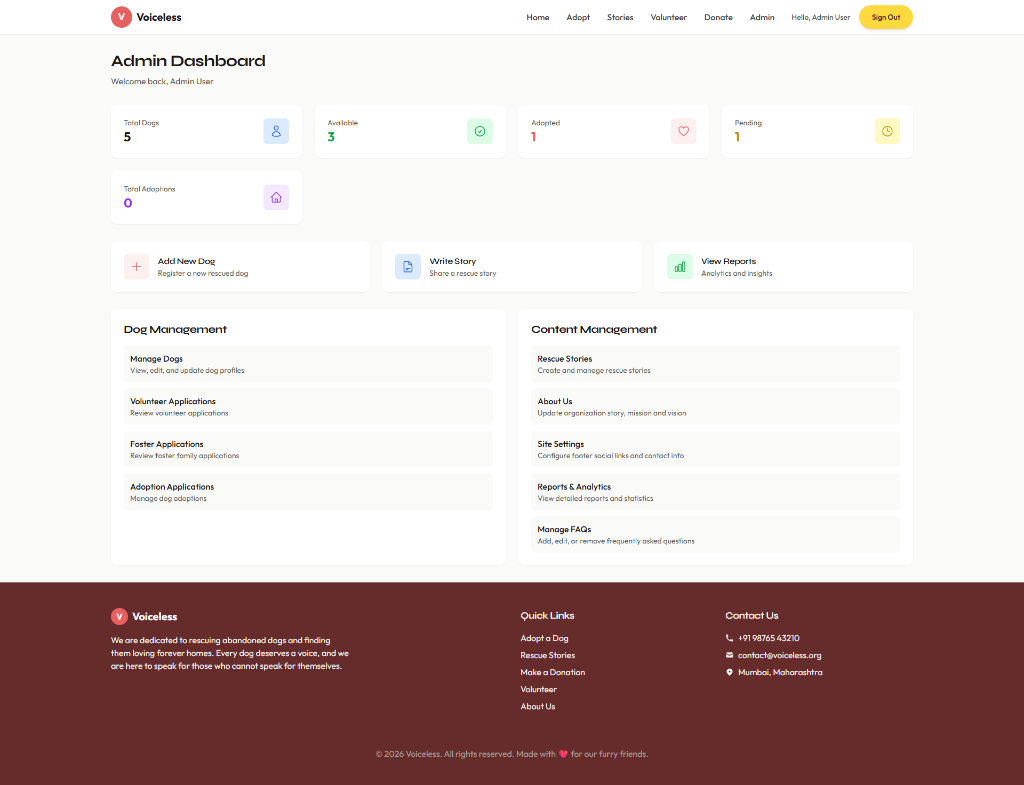 Admin Dashboard